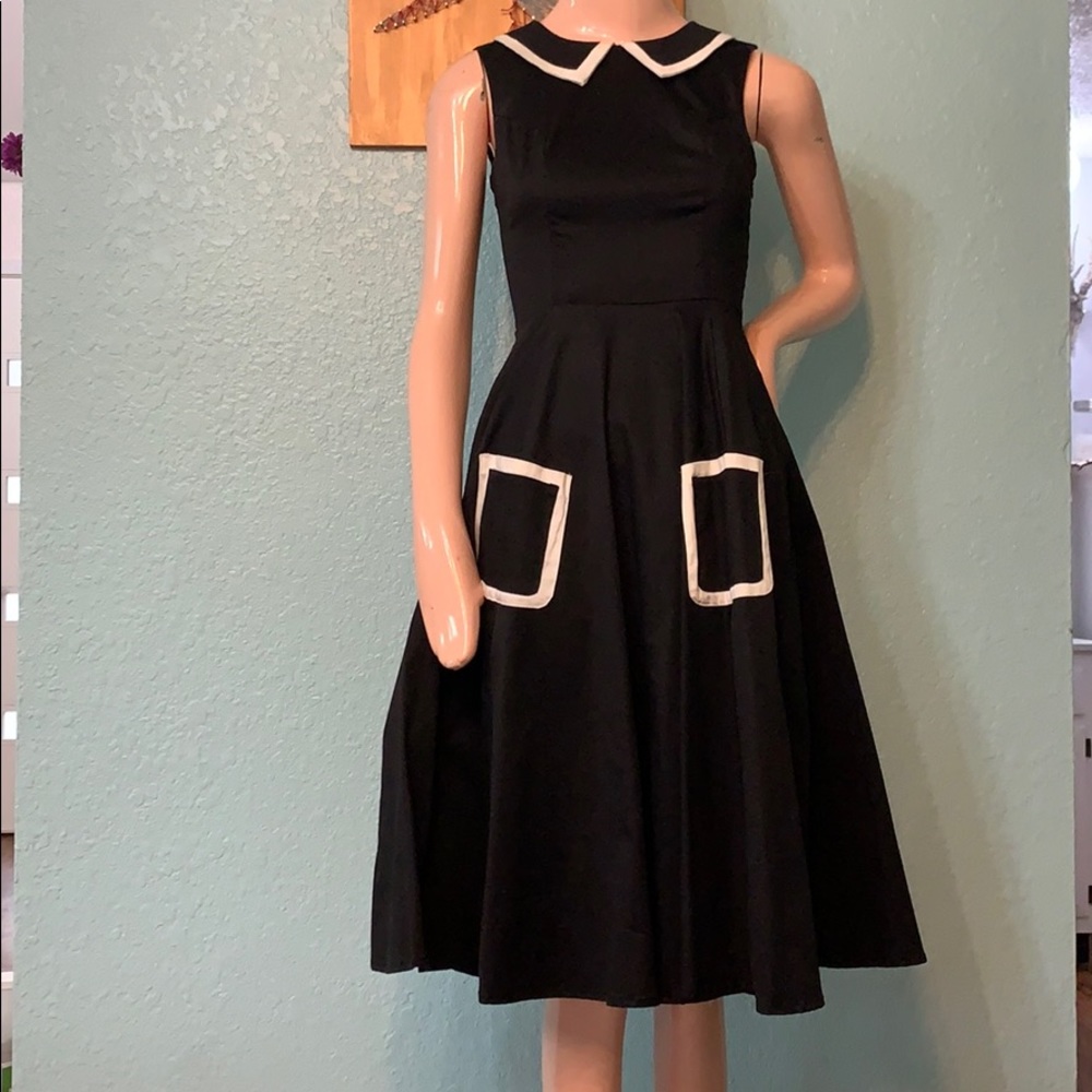 Black, full circle skirt, dress